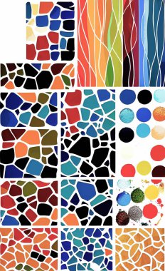 Tekstil ve duvar kağıdı desenleri. Basılabilir dijital illüstrasyon çalışması. Çiçek Yazdırma Tasarımı.