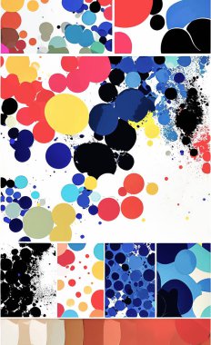 Tekstil ve duvar kağıdı desenleri. Basılabilir dijital illüstrasyon çalışması. Çiçek Yazdırma Tasarımı.