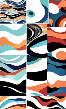 Tekstil ve duvar kağıdı desenleri. Basılabilir dijital illüstrasyon çalışması. Çiçek Yazdırma Tasarımı.