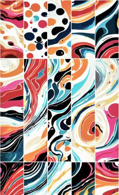 Tekstil ve duvar kağıdı desenleri. Basılabilir dijital illüstrasyon çalışması. Çiçek Yazdırma Tasarımı.