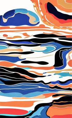 Tekstil ve duvar kağıdı desenleri. Basılabilir dijital illüstrasyon çalışması. Çiçek Yazdırma Tasarımı.