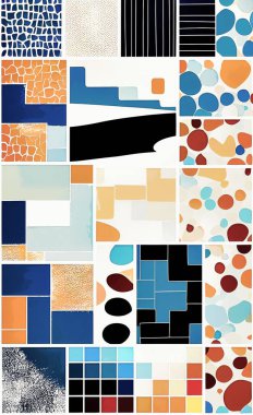 Tekstil ve duvar kağıdı desenleri. Basılabilir dijital illüstrasyon çalışması. Çiçek Yazdırma Tasarımı.