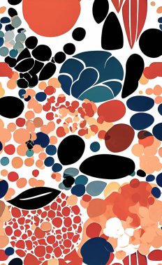 Tekstil ve duvar kağıdı desenleri. Basılabilir dijital illüstrasyon çalışması. Çiçek Yazdırma Tasarımı.