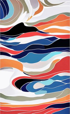 Tekstil ve duvar kağıdı desenleri. Basılabilir dijital illüstrasyon çalışması. Çiçek Yazdırma Tasarımı.