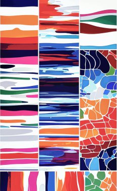 Tekstil ve duvar kağıdı desenleri. Basılabilir dijital illüstrasyon çalışması. Çiçek Yazdırma Tasarımı.