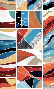 Tekstil ve duvar kağıdı desenleri. Basılabilir dijital illüstrasyon çalışması. Çiçek Yazdırma Tasarımı.