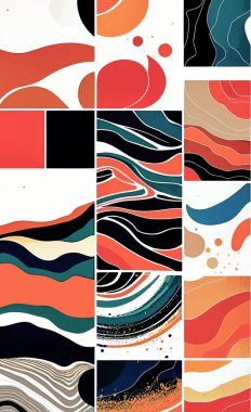 Tekstil ve duvar kağıdı desenleri. Basılabilir dijital illüstrasyon çalışması. Çiçek Yazdırma Tasarımı.