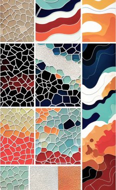 Tekstil ve duvar kağıdı desenleri. Basılabilir dijital illüstrasyon çalışması. Çiçek Yazdırma Tasarımı.