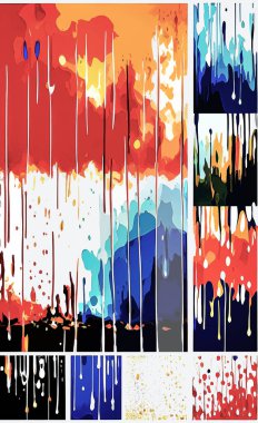 Tekstil ve duvar kağıdı desenleri. Basılabilir dijital illüstrasyon çalışması. Çiçek Yazdırma Tasarımı.