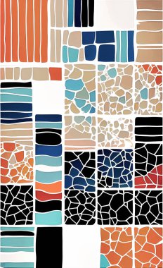 Tekstil ve duvar kağıdı desenleri. Basılabilir dijital illüstrasyon çalışması. Çiçek Yazdırma Tasarımı.