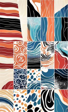 Tekstil ve duvar kağıdı desenleri. Basılabilir dijital illüstrasyon çalışması. Çiçek Yazdırma Tasarımı.