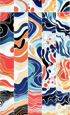 Tekstil ve duvar kağıdı desenleri. Basılabilir dijital illüstrasyon çalışması. Çiçek Yazdırma Tasarımı.