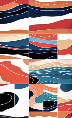 Tekstil ve duvar kağıdı desenleri. Basılabilir dijital illüstrasyon çalışması. Çiçek Yazdırma Tasarımı.