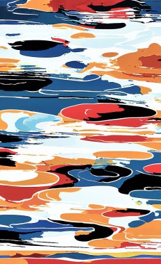 Tekstil ve duvar kağıdı desenleri. Basılabilir dijital illüstrasyon çalışması. Çiçek Yazdırma Tasarımı.