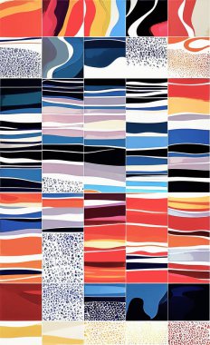 Tekstil ve duvar kağıdı desenleri. Basılabilir dijital illüstrasyon çalışması. Çiçek Yazdırma Tasarımı.