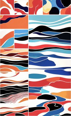 Tekstil ve duvar kağıdı desenleri. Basılabilir dijital illüstrasyon çalışması. Çiçek Yazdırma Tasarımı.