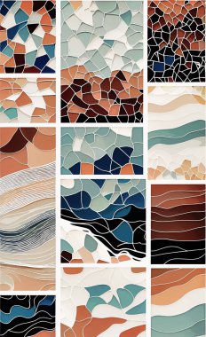 Tekstil ve duvar kağıdı desenleri. Basılabilir dijital illüstrasyon çalışması. Çiçek Yazdırma Tasarımı.