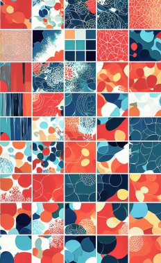 Tekstil ve duvar kağıdı desenleri. Basılabilir dijital illüstrasyon çalışması. Çiçek Yazdırma Tasarımı.