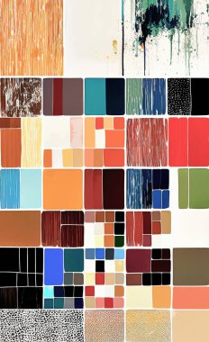 Tekstil ve duvar kağıdı desenleri. Basılabilir dijital illüstrasyon çalışması. Çiçek Yazdırma Tasarımı.