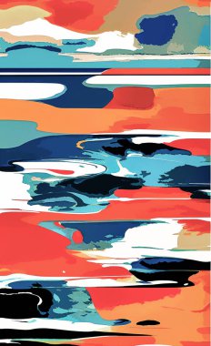 Tekstil ve duvar kağıdı desenleri. Basılabilir dijital illüstrasyon çalışması. Çiçek Yazdırma Tasarımı.