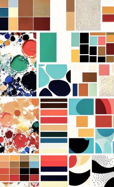 Tekstil ve duvar kağıdı desenleri. Basılabilir dijital illüstrasyon çalışması. Çiçek Yazdırma Tasarımı.