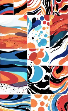 Tekstil ve duvar kağıdı desenleri. Basılabilir dijital illüstrasyon çalışması. Çiçek Yazdırma Tasarımı.