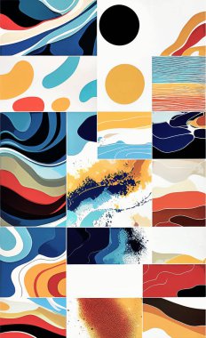 Tekstil ve duvar kağıdı desenleri. Basılabilir dijital illüstrasyon çalışması. Çiçek Yazdırma Tasarımı.