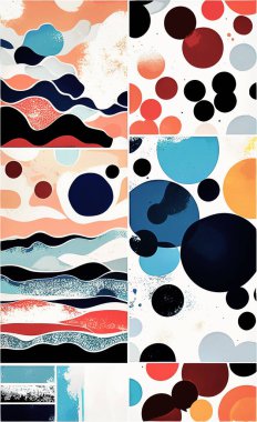 Tekstil ve duvar kağıdı desenleri. Basılabilir dijital illüstrasyon çalışması. Çiçek Yazdırma Tasarımı.