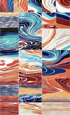 Tekstil ve duvar kağıdı desenleri. Basılabilir dijital illüstrasyon çalışması. Çiçek Yazdırma Tasarımı.