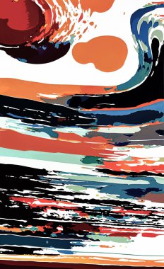 Tekstil ve duvar kağıdı desenleri. Basılabilir dijital illüstrasyon çalışması. Çiçek Yazdırma Tasarımı.