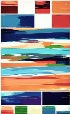 Tekstil ve duvar kağıdı desenleri. Basılabilir dijital illüstrasyon çalışması. Çiçek Yazdırma Tasarımı.