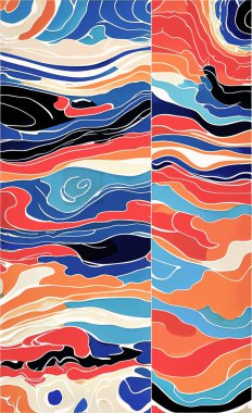 Tekstil ve duvar kağıdı desenleri. Basılabilir dijital illüstrasyon çalışması. Çiçek Yazdırma Tasarımı.