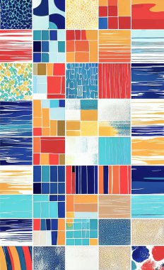 Tekstil ve duvar kağıdı desenleri. Basılabilir dijital illüstrasyon çalışması. Çiçek Yazdırma Tasarımı.