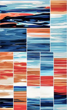 Tekstil ve duvar kağıdı desenleri. Basılabilir dijital illüstrasyon çalışması. Çiçek Yazdırma Tasarımı.