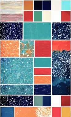 Tekstil ve duvar kağıdı desenleri. Basılabilir dijital illüstrasyon çalışması. Çiçek Yazdırma Tasarımı.