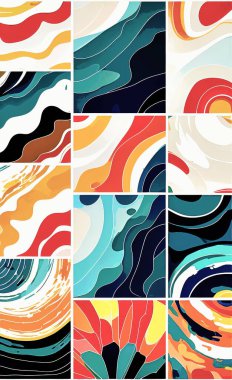 Tekstil ve duvar kağıdı desenleri. Basılabilir dijital illüstrasyon çalışması. Çiçek Yazdırma Tasarımı.