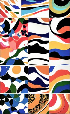 Tekstil ve duvar kağıdı desenleri. Basılabilir dijital illüstrasyon çalışması. Çiçek Yazdırma Tasarımı.