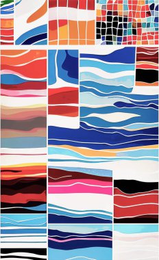 Tekstil ve duvar kağıdı desenleri. Basılabilir dijital illüstrasyon çalışması. Çiçek Yazdırma Tasarımı.