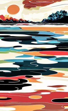 Tekstil ve duvar kağıdı desenleri. Basılabilir dijital illüstrasyon çalışması. Çiçek Yazdırma Tasarımı.