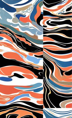 Tekstil ve duvar kağıdı desenleri. Basılabilir dijital illüstrasyon çalışması. Çiçek Yazdırma Tasarımı.