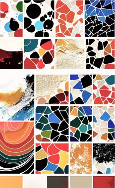 Tekstil ve duvar kağıdı desenleri. Basılabilir dijital illüstrasyon çalışması. Çiçek Yazdırma Tasarımı.