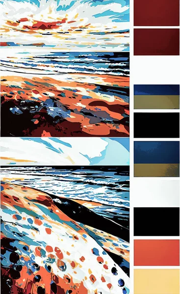 Tekstil ve duvar kağıdı desenleri. Basılabilir dijital illüstrasyon çalışması. Çiçek Yazdırma Tasarımı.