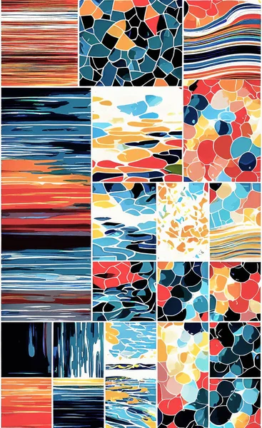 Tekstil ve duvar kağıdı desenleri. Basılabilir dijital illüstrasyon çalışması. Çiçek Yazdırma Tasarımı.