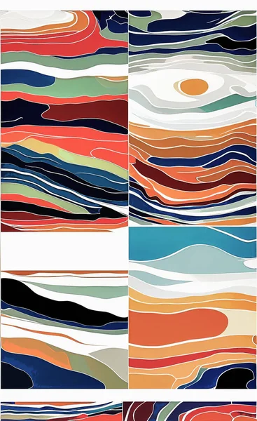 Tekstil ve duvar kağıdı desenleri. Basılabilir dijital illüstrasyon çalışması. Çiçek Yazdırma Tasarımı.