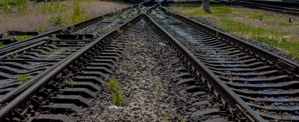 Eisenbahnreisen Eisenbahntourismus Verschwommener Bahnverkehr — Stockfoto