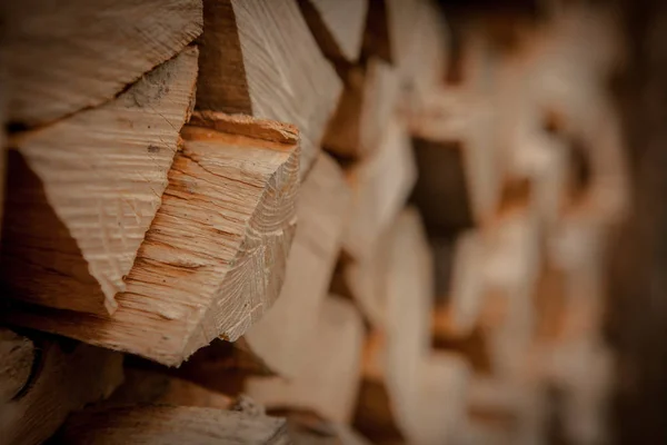 Ahşap Doku Isıtma Için Malzeme Kış Için Yakacak Odun Hazırlanması — Stok fotoğraf
