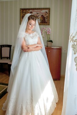 Gelinler sabahı. Gelinin ücreti. Düğün fotoğrafı.