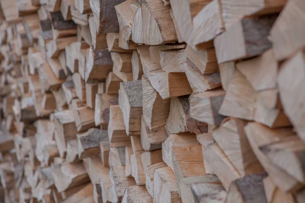 Isıtma Için Malzeme Kış Için Yakacak Odun Hazırlanması Yakacak Odun — Stok fotoğraf
