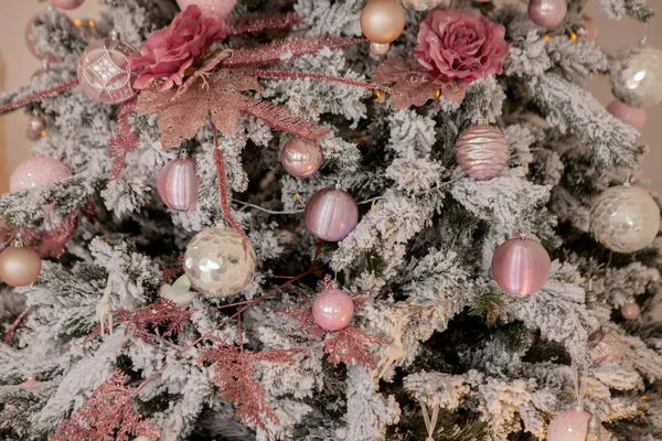 Primo Piano Sfondo Albero Natale — Foto Stock