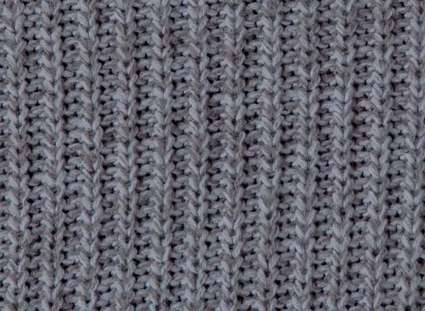 针织无缝图案 灰色羊毛背景 旧手工针织 — 图库照片